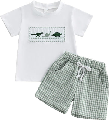 Toddler Baby Boy Clothes Animal Print T-Shirt Shorts Set Outfit