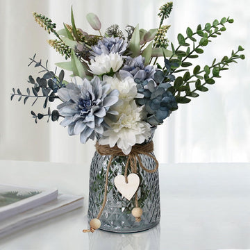 Fake Flowers in Vase,Faux Flowers in Vase,Table Centerpieces,Flower Centerpieces for Tables,Artificial