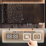 Bathroom Vanity with Sink - Modern Bathroom Sink Cabinet & Smart Mirror Cabinet Set | Wall Mounted | Equipped with