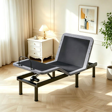 Twin XL Adjustable Bed Frame with Massage, Electric Bed Base with Wireless Remote, Head/Foot Incline, Zero Gravity