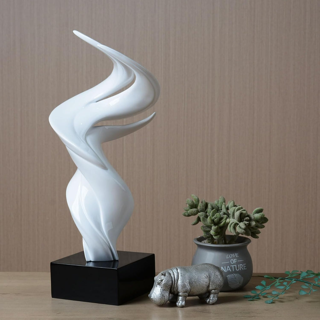 Modern Art Sculpture Abstract Statue Decor Table Centerpiece Ornament Home Figurine Gift Office Bedroom Polyresin