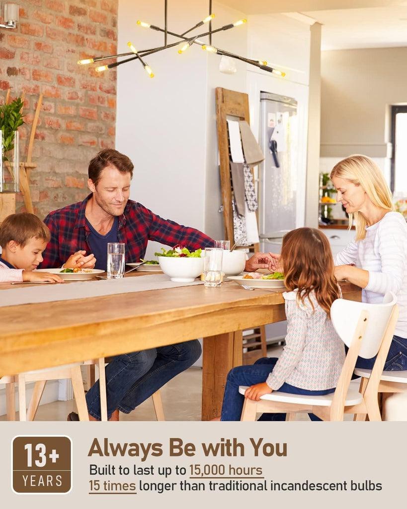 E12 LED Tube Bulbs,T6 Tubular Edison Style LED Filament Bulb, 6W Dimmable Antique LED Bulb,E12 Base,Clear Glass,Warm (Pack Of 6)