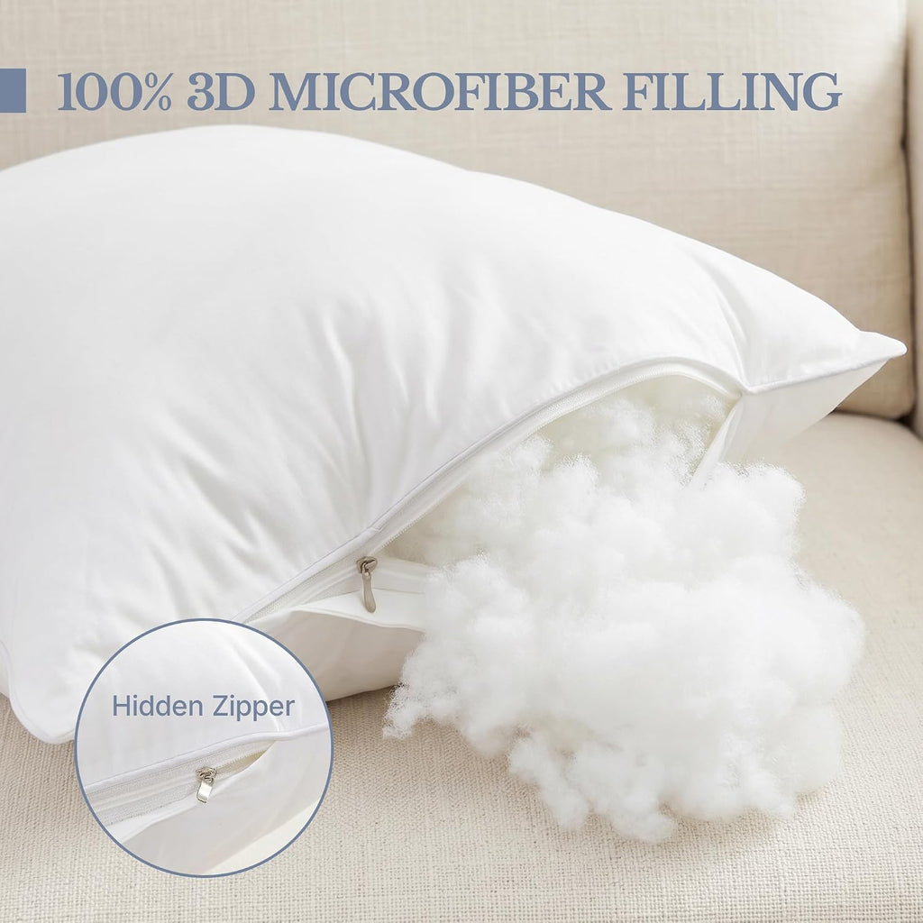 20x20 Throw Pillow Inserts-100% Cotton Cover - Set of 2