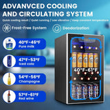 Mini Fridge 130 Can Beverage Refrigerator Cooler, 3.2 Cu.Ft Drink Fridge for Sod