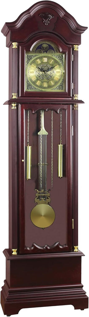 72" Floor Standing Grandfather Clock Cherry Finish