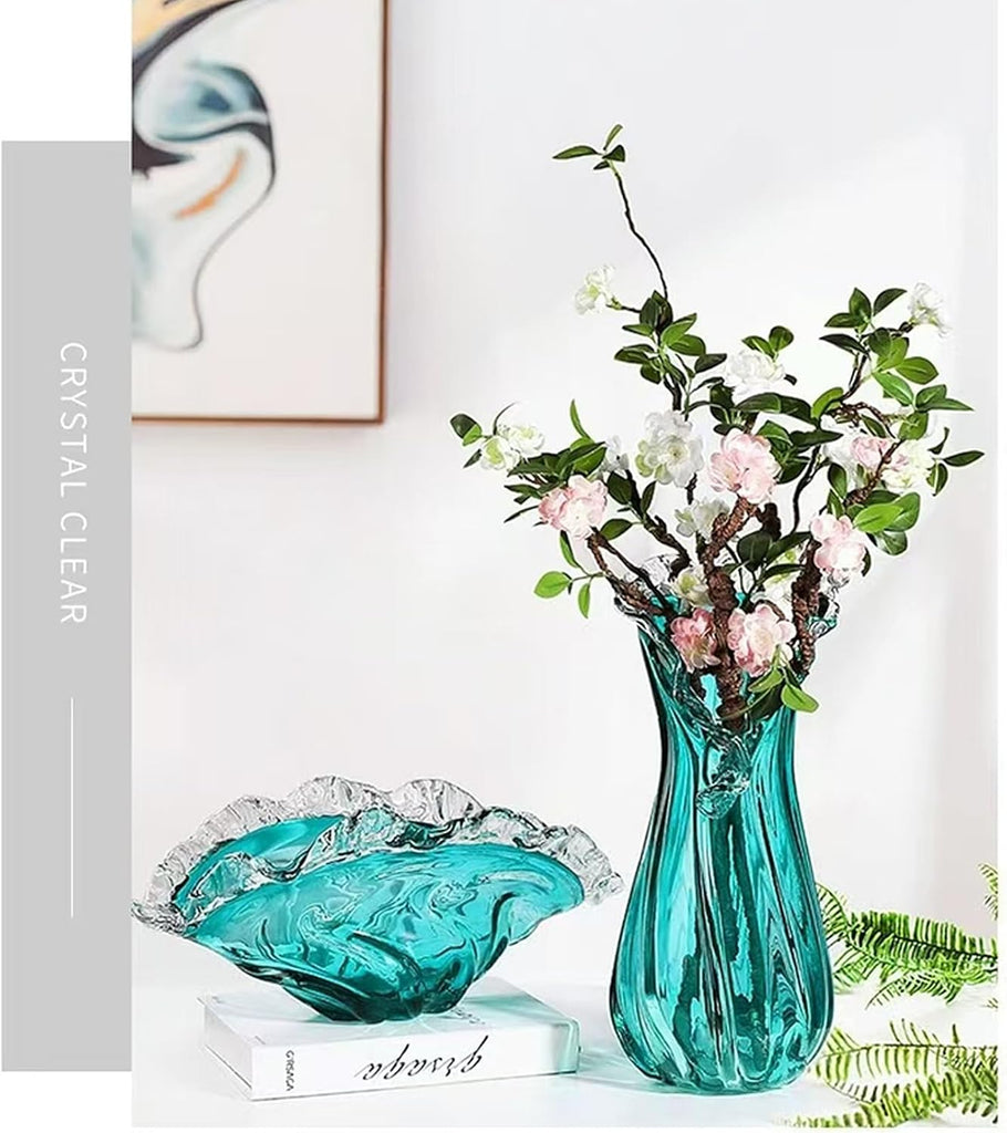 Queen Crystal Vase, Light Luxury Style Decor, Centerpiece, Office, Pampas Grass, Dried Flowers, Flowers and Buds