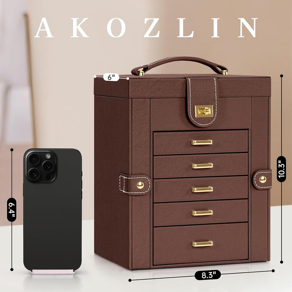 6-Tier Jewelry Box Organizer 5 Drawers Jewelry Storage Case