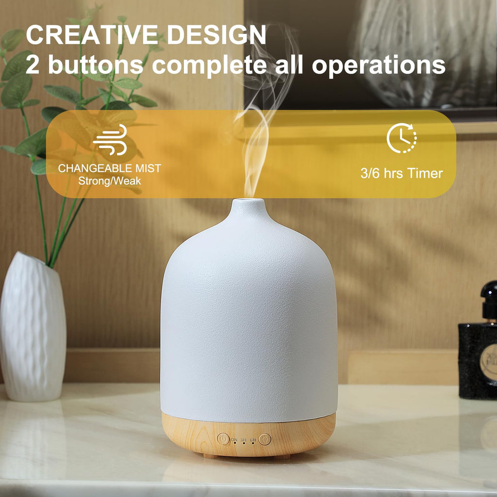 250ml Ceramic Essential Oil Diffusers, Aromatherapy Diffuser