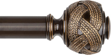 Bronze Curtain Rod, 7/8 Inch Telescoping Splicing Curtain Rods for Windows
