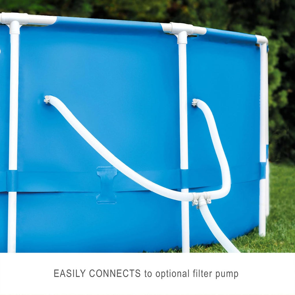 28241EH Metal Frame Above Ground Swimming Pool Set: 15ft x 48in - Includes 1000 GPH Cartridge Filter Pump - Removable