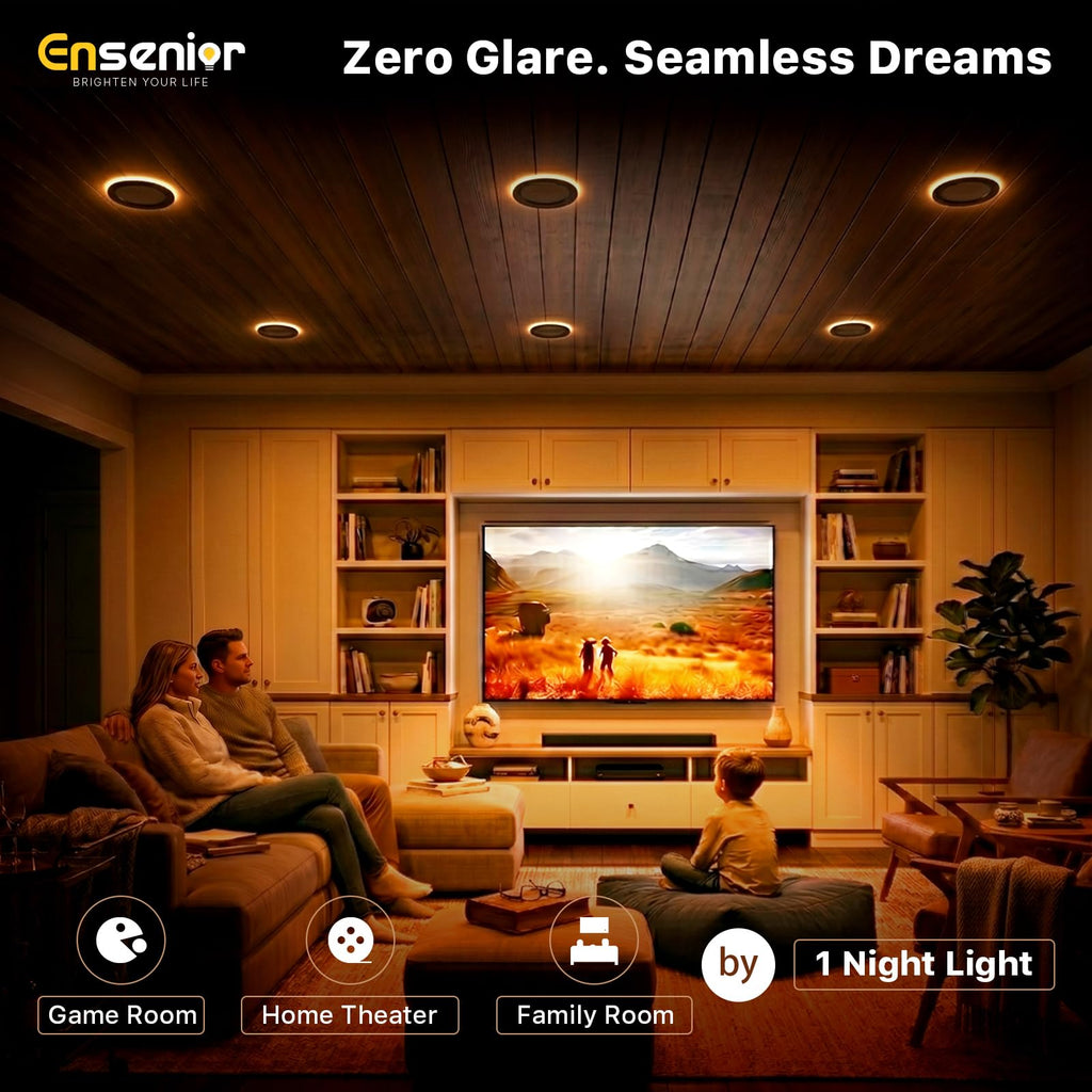 12 Pack 6 Inch LED Recessed Lights with Night Light, 5CCT