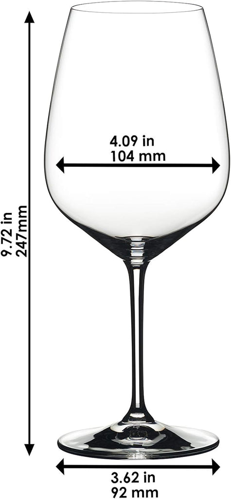 Extreme Cabernet Wine Glasses, Set of 4, Clear, Dishwasher Safe 4411/0