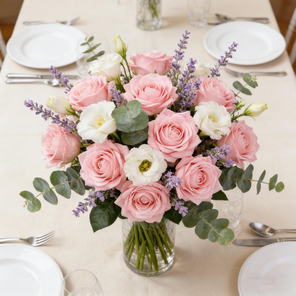 12pcs Real Touch Roses Artificial Lifelike Rose, Pink