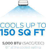 Portable Air Conditioner, 8,000 BTU (5,000 BTU SACC) for Rooms Up To 350 Sq. Ft.