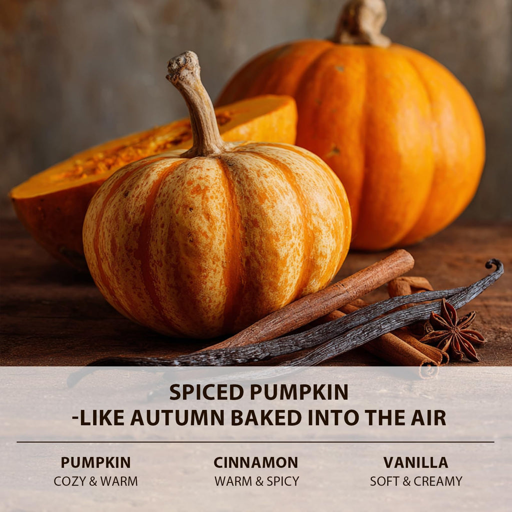 Pumpkin Spice Scented Candle, 12 Oz 3-Wick Soy Wax Fall Home Decor