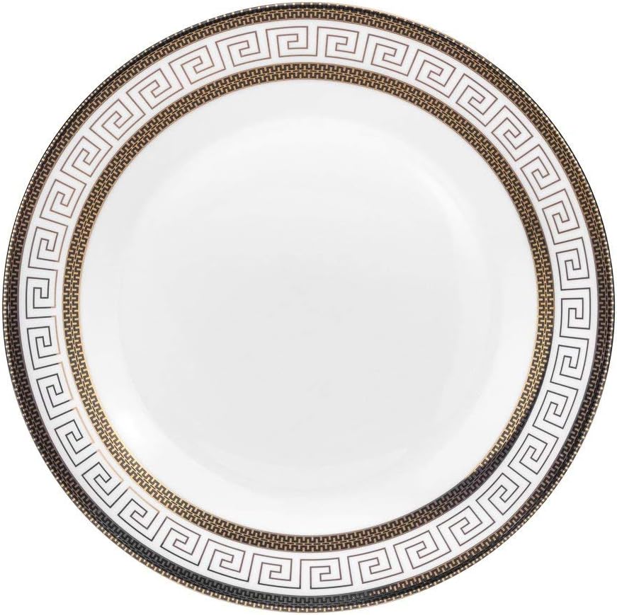 57-pc Banquet Dinnerware Set, Luxury Tableware Dining Service for 8 (Greek Key Dark)