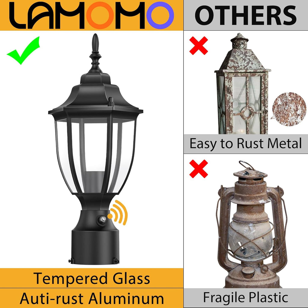 Dusk to Dawn Outdoor Post Lights, Waterproof Aluminum Lamp Post Light Fixture