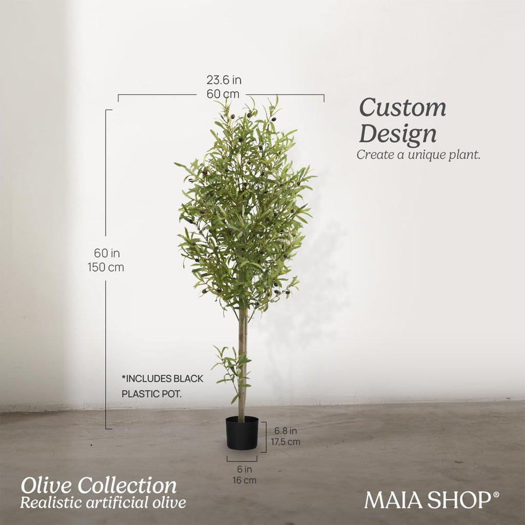 5ft Artificial Olive Tree - Faux Indoor Plant