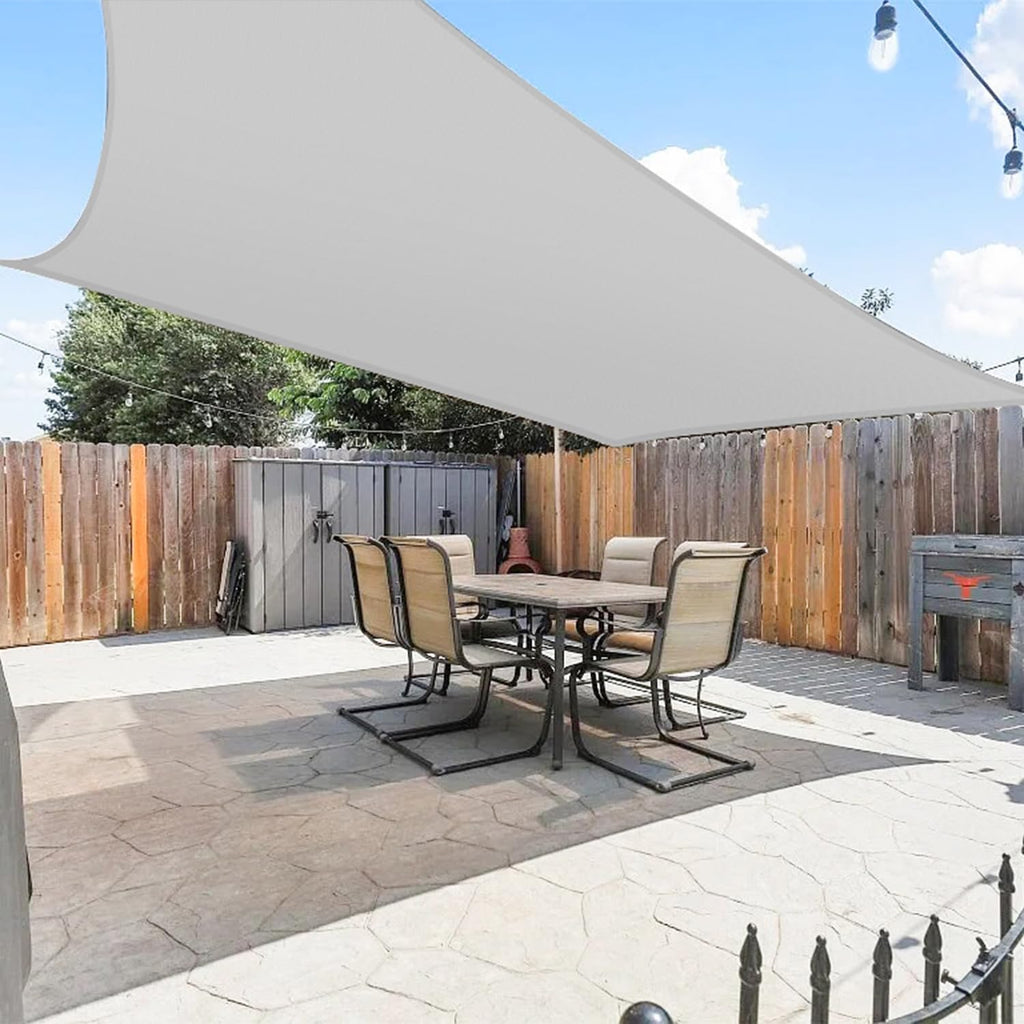 10' x 10' Waterproof Sun Shade Sail Outdoor Rectangle Canopy Shade Cover UV Block for Pergola Patio Backyard Garden