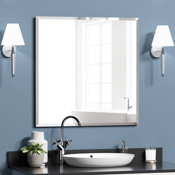 24x24 Frameless Square Bathroom Mirror