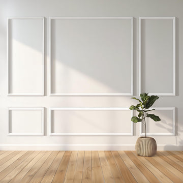 Peel and Stick Wall Molding Kit,34PCS Pre-Cut Door Molding Panels,3D Moulding Wainscoting Panel,Self Adhesive Walls