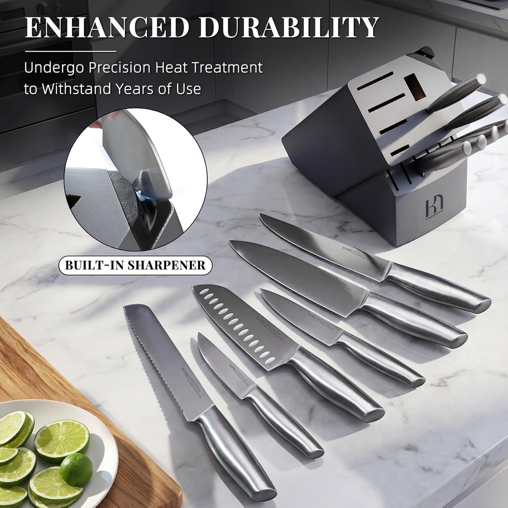 14 Pcs Kitchen Knife Set, Premium, Razor Sharp, Japanese Steel | Innovative Steel, High Carbon Stainless, Enduring