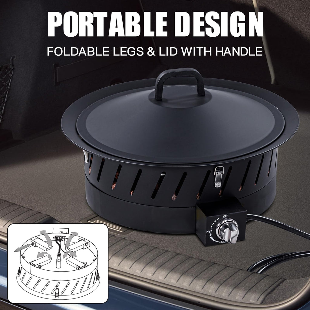 24 inch Portable Propane Fire Pits with Grill
