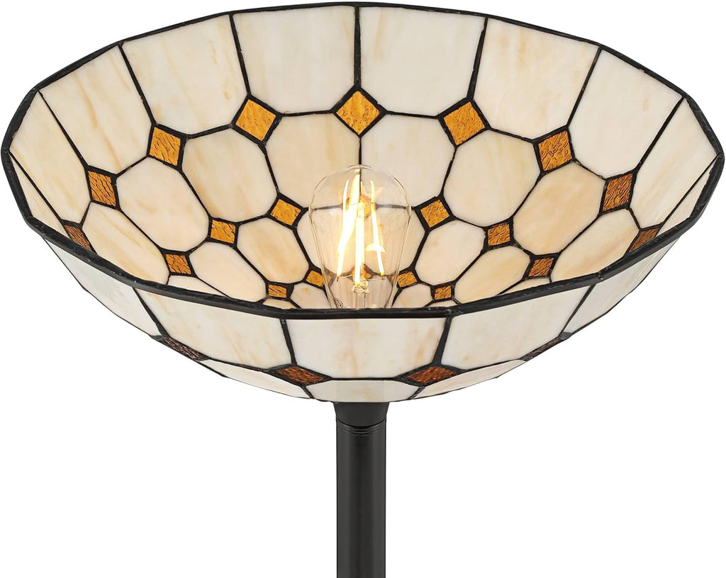 Castillo 72" High Black Torchiere Floor Lamp