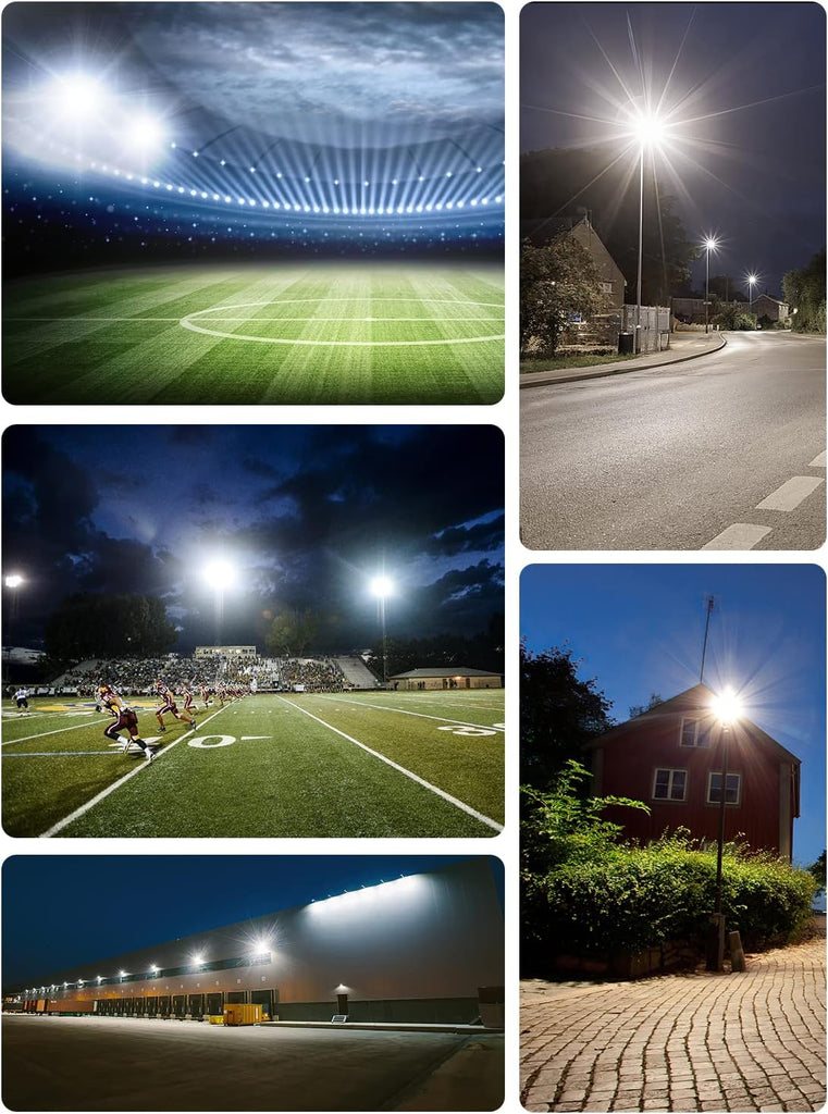 4 Packs 200W LED Flood Lights Outdoor, Waterproof IP66 20000LM 6500K Daylight White Security Floodlights, Super