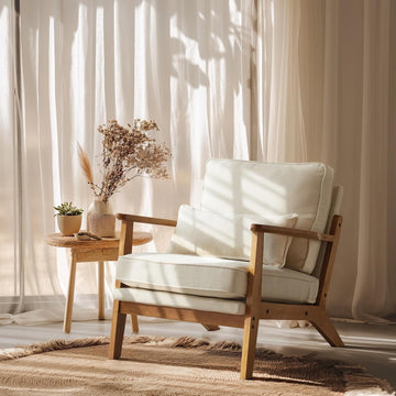 Solid Wood Wide Armrests Accent Chair,Upholstered Mid Century Modern Chair with Pillow,Comfy Reading Chair Farmhouse