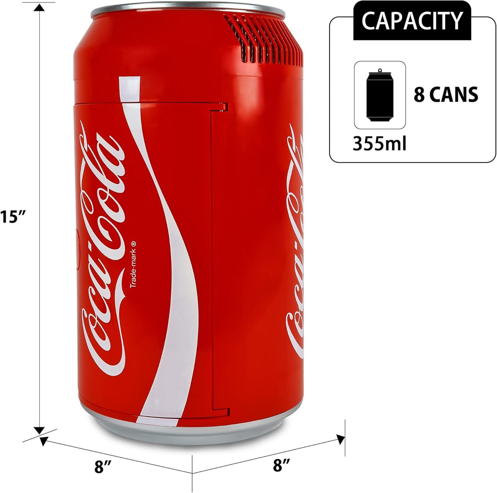 8 Can Portable Mini Fridge, 5.4L (5.7 qt) Compact Personal Travel Fridge for Snacks Lunch Drinks Cosmetics, Includes