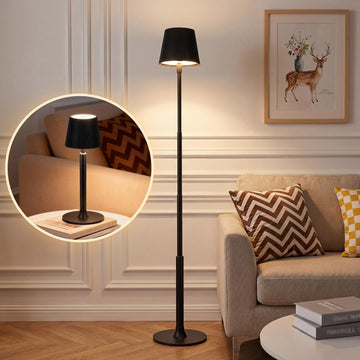LED Standing Floor Lamp, Corner, Black