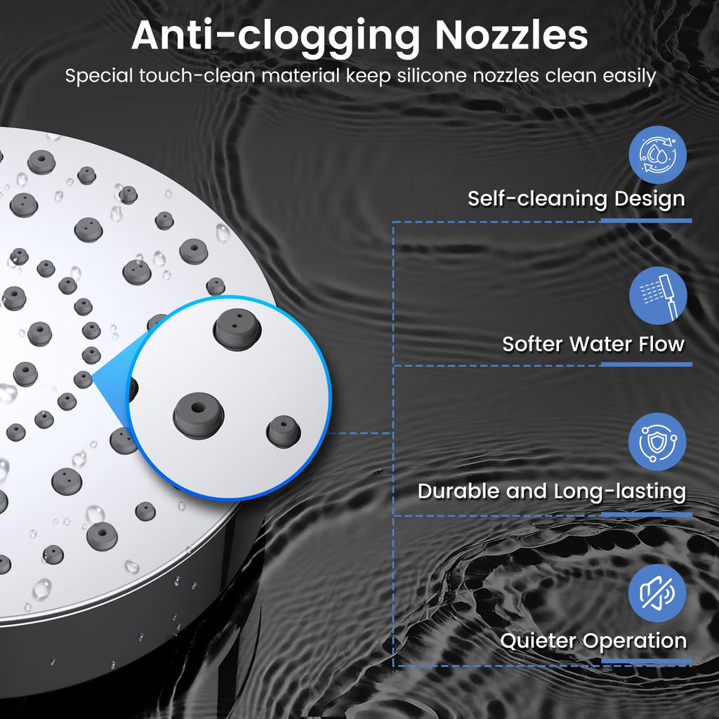 Filtered Shower Head with Handheld, High Pressure Shower Filter Head