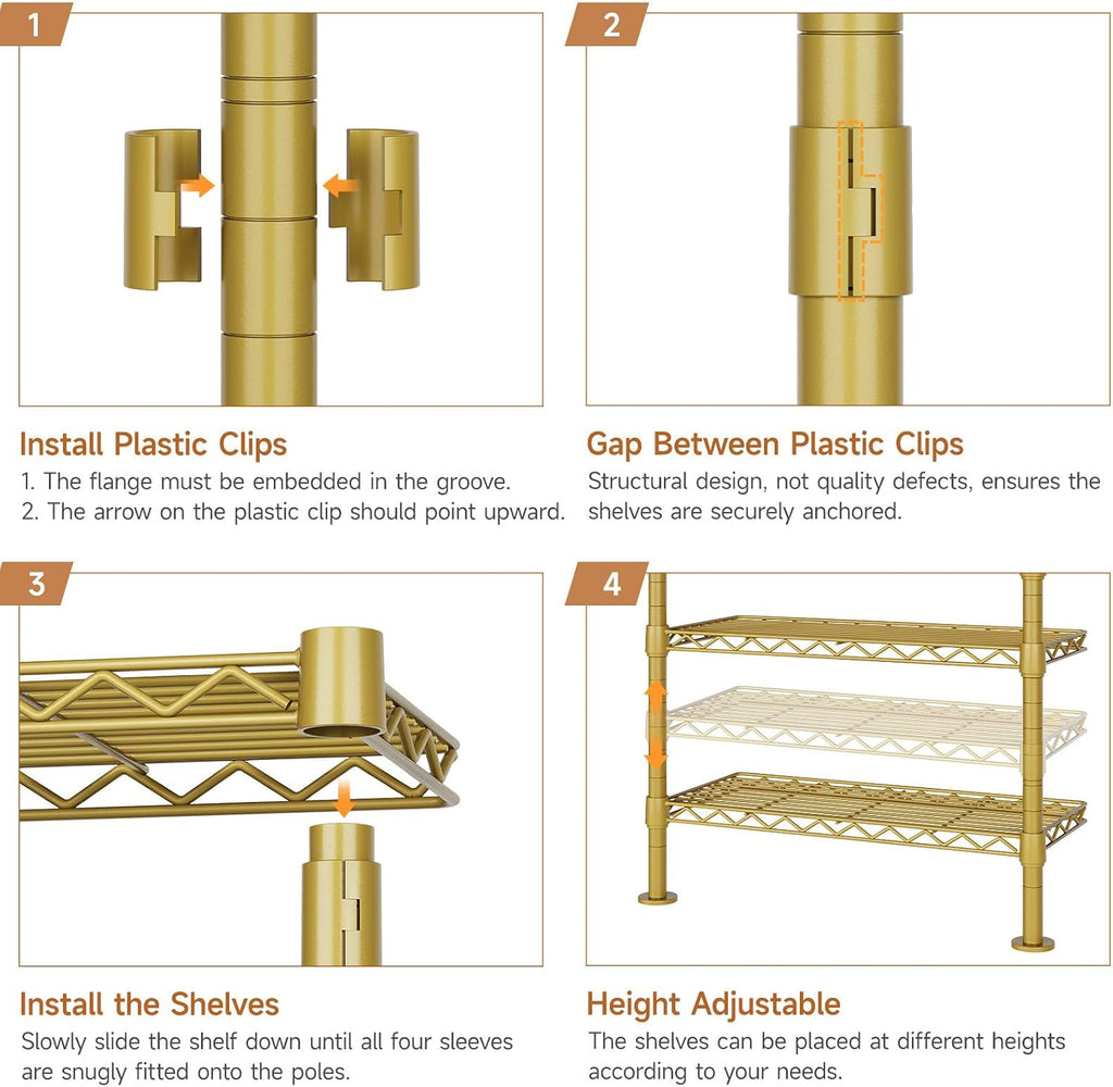 Wall Mounted Garment Rack, Walk-in Closet System with Expandable Rods, Adjustable Shelves, Industrial Pipe Clothing