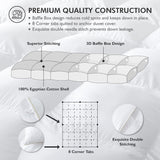 Luxurious King/California King Goose Down Comforter, Unique White Solid, 600 Thread Count, 100% Egyp
