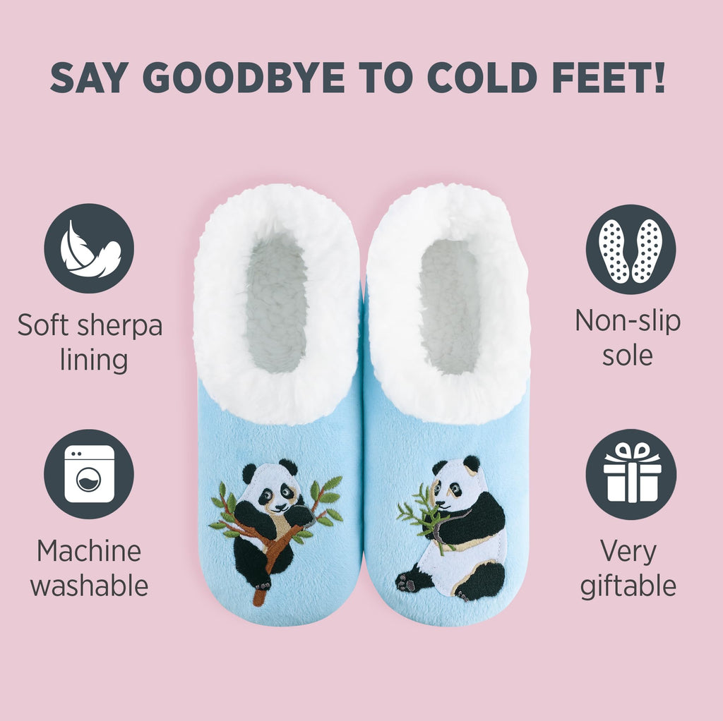 Animal Slipper Socks for Women (Pandas, L)