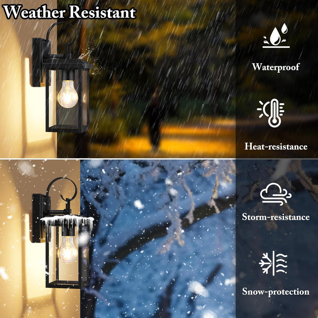 2-Pack Outdoor Wall Light Fixtures, Exterior Lighting Fixtures Wall Mount