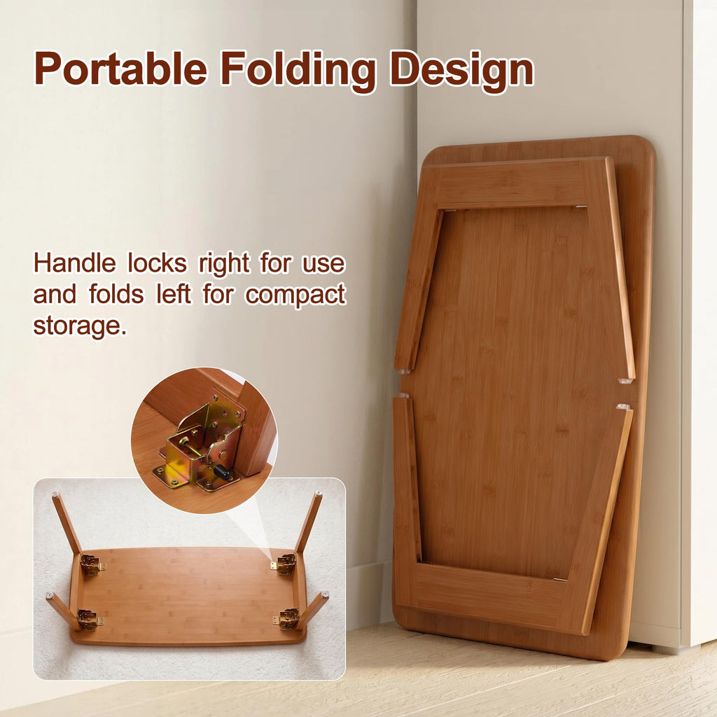 Folding Coffee Table, Japanese Bamboo Low Table