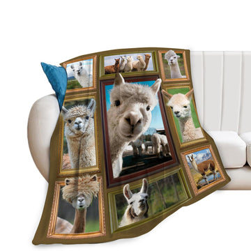 Blanket, Cute Llama Animal Throw Blanket Gifts 60"X50"