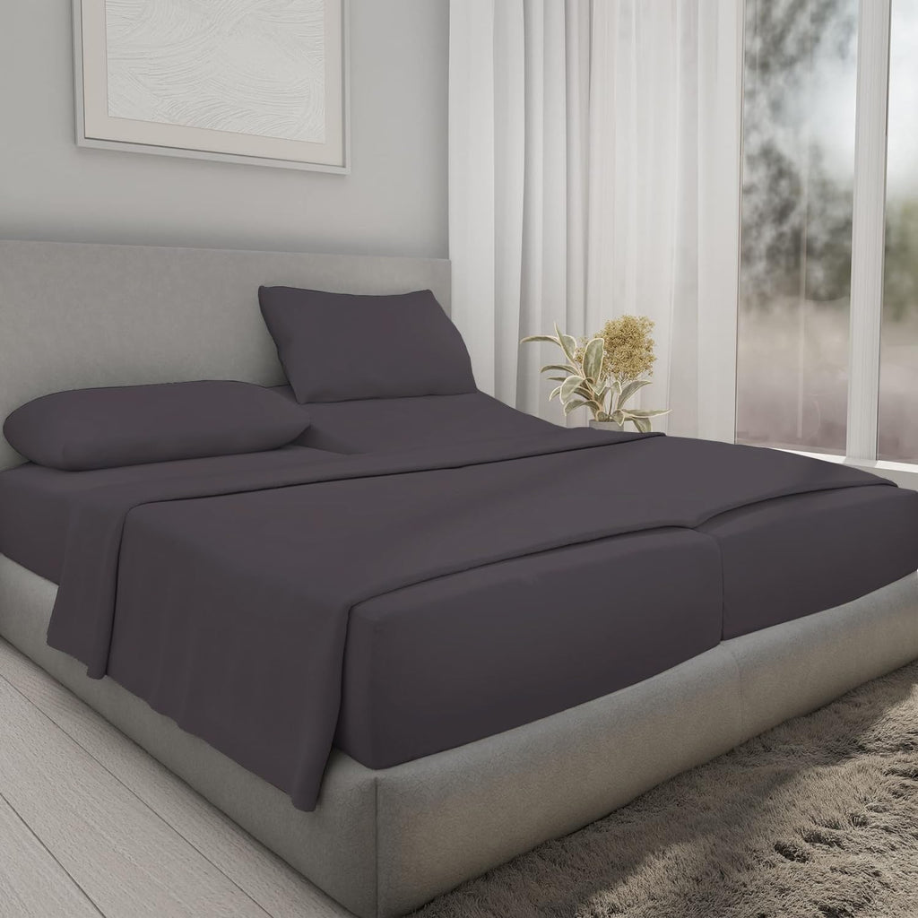 1000 Thread Count Split Sheet Set 5 Piece Split California King Sheets for Adjustable Beds 100% Egyptian Cotton 18"