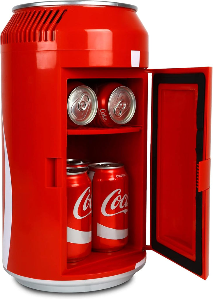 8 Can Portable Mini Fridge, 5.4L (5.7 qt) Compact Personal Travel Fridge for Snacks Lunch Drinks Cosmetics, Includes