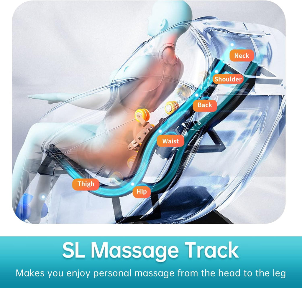 Massage Chair,Full Body Zero Gravity SL Track Massage Chair Recliner Chair with Smart Large Screen Bluetooth Speaker