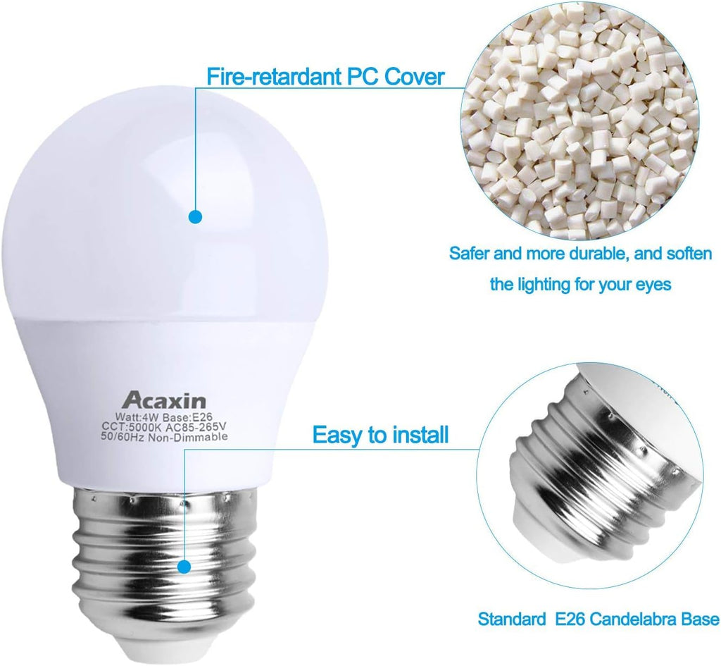 LED Refrigerator Light Bulb 4W 40Watt Equivalent, Waterproof Fridge Bulbs Replacement for Frigidaire, Freezer Bulb