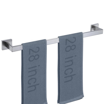 28-Inch Towel Bar Wall Mounted, Brushed Nickel Towel Rack Modern Towel Hanger Stainless Steel Towel Rod Hand Towel
