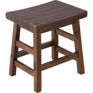 Durango Solid Wood Rustic Single Bar Stool, Natural, 20"