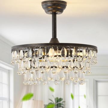 Crystal Fandelier Ceiling Fan with Light