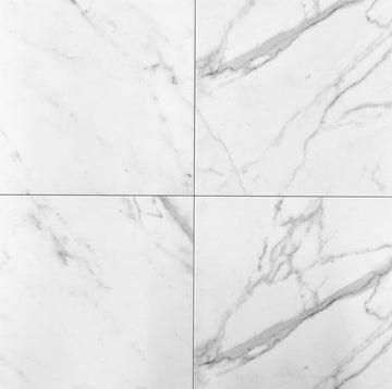 12x12 Calacatta Empire Ceramic Tile for Walls Floors Made in USA (4 Pieces. 4SF Coverage)