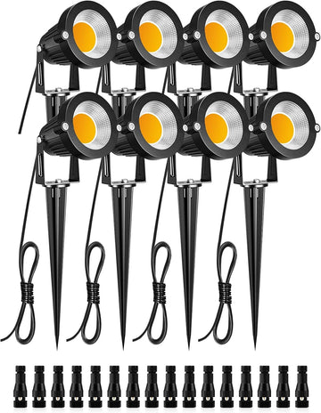 Low Voltage Landscape Lights LED Landscape Lighting, 5W 12V Garden Pathway Lights Waterproof Warm White Walls Trees