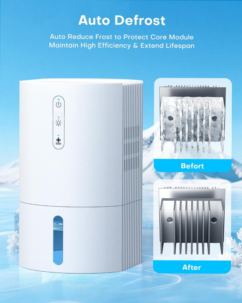 Dehumidifiers for Home, 35oz Dehumidifier for Bathroom with Auto Shut-off Auto Defrost