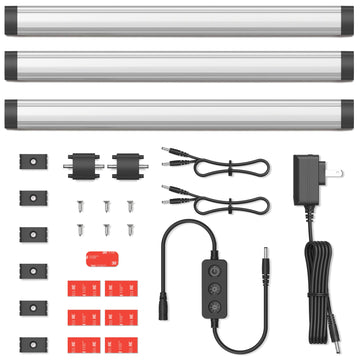 12-inch Plug-in LED Under Counter Lights, Soft White 3000K, Pack of 6